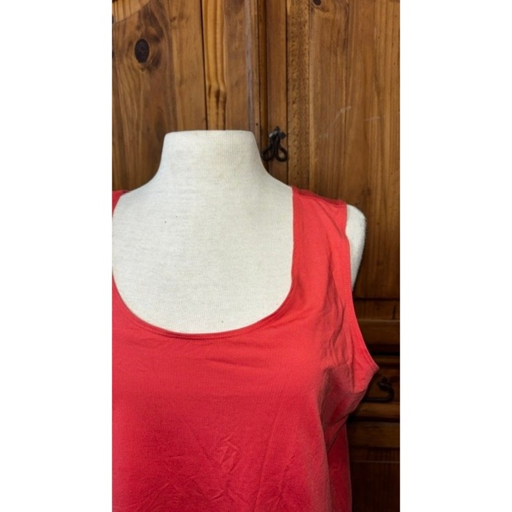 Chico's Coral Pink Scoop Neck Sleeveless Tank Top Size 3 XL - Picture 2 of 5